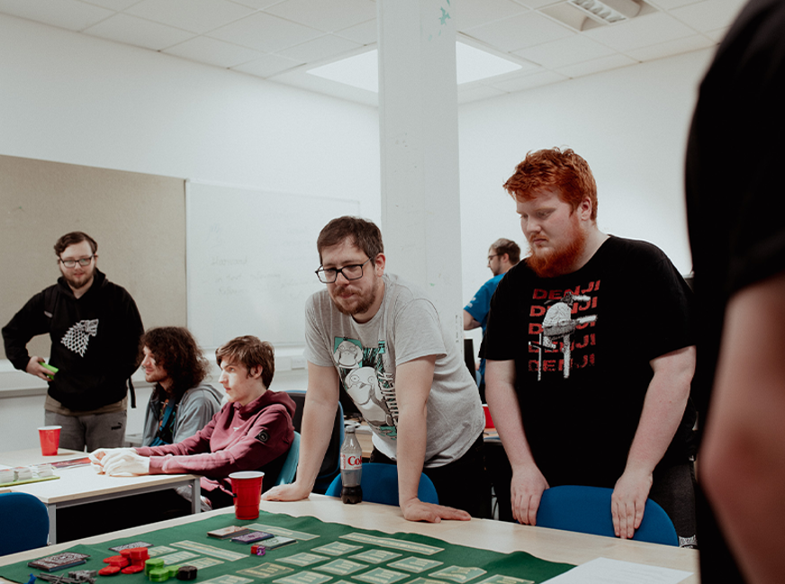students working in classroom